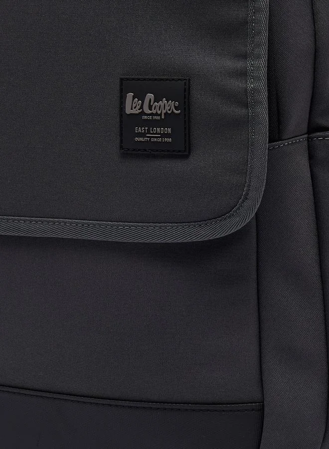 Lee Cooper GREY Solid School Backpack For Kids 13+ Years With Padded Laptop Sleeve  | Best Price UAE
