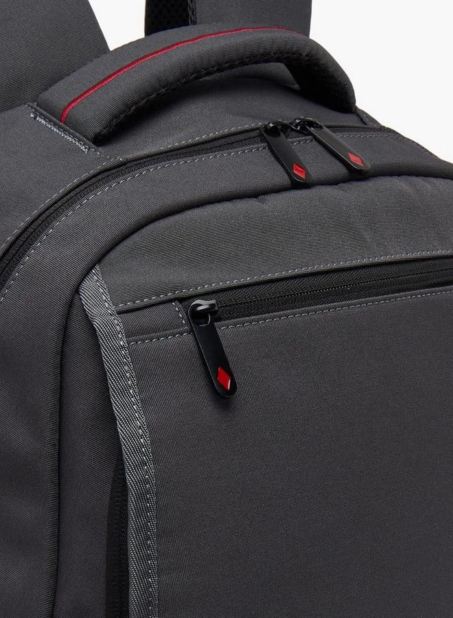 Lee Cooper GREY Solid School Backpack For Kids 13+ Years With Padded Laptop Sleeve  | Best Price UAE