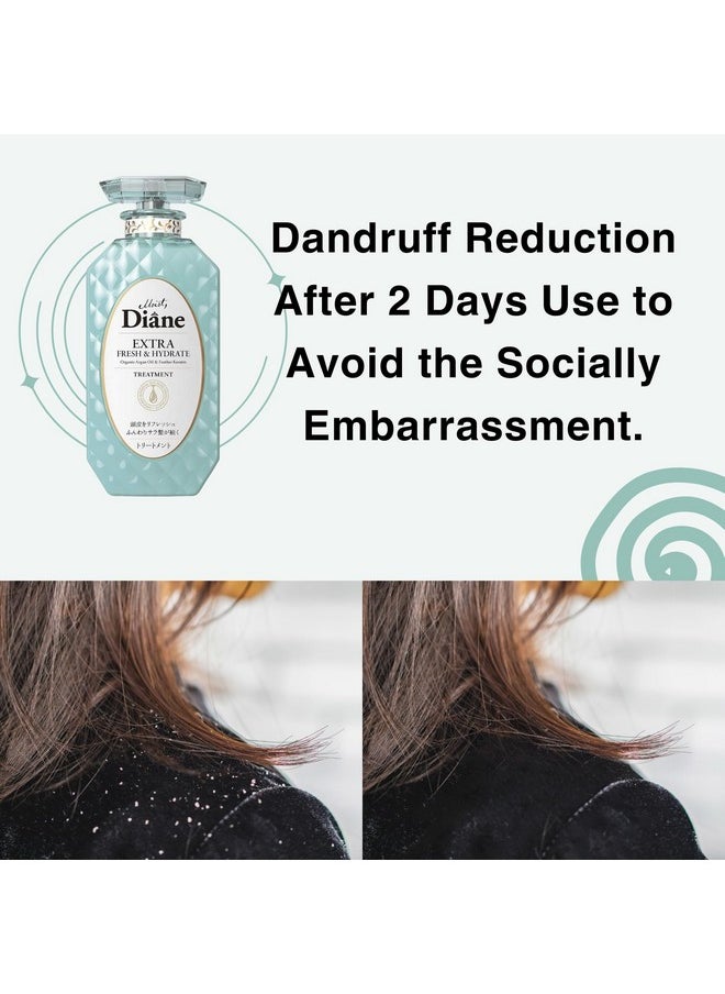 Moist Diane Moist Diane Perfect Beauty Extra Fresh & Hydrate Dry Scalp & Hair Treatment for Men & Women, Organic Keratin Scalp Refreshening Hydrating Japanese Hair Conditioner for Haircare, 15.2 fl oz/450mL  - Image 5
