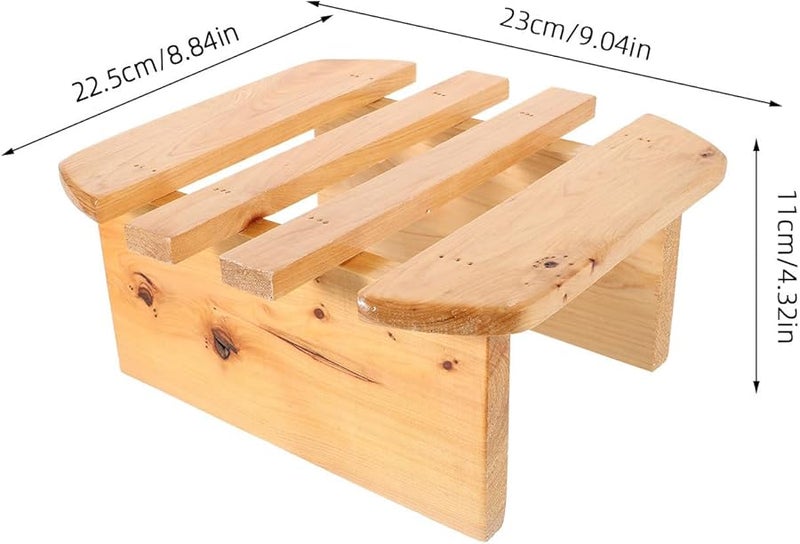 مسند قدم خشبي دائري 23 سم، قاعدة قدم مستقرة للاستحمام وإزالة شعر الساق والعناية بالأقدام - Image 4