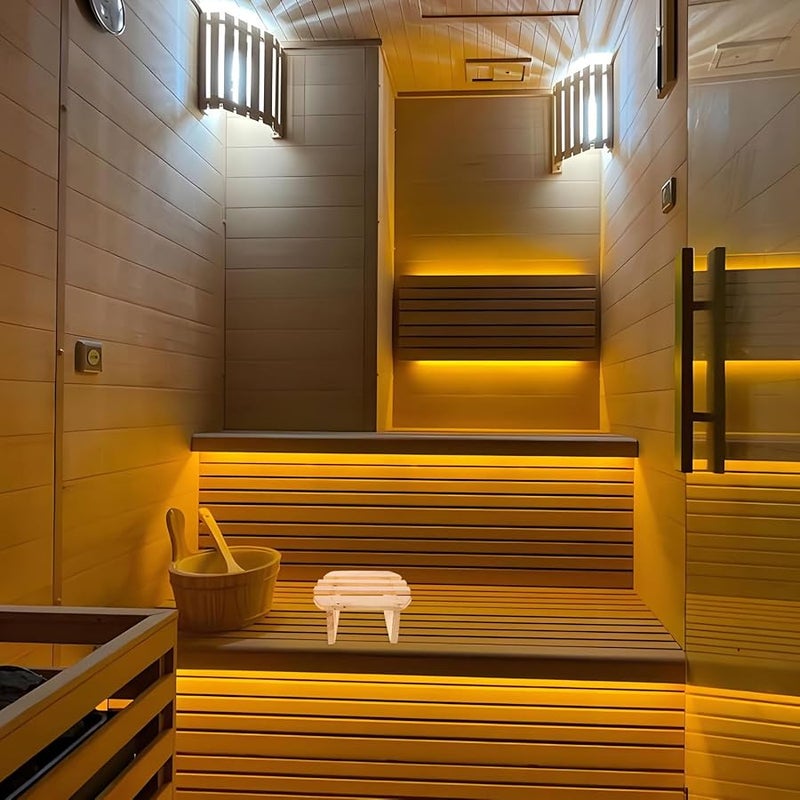 مسند قدم خشبي دائري 23 سم، قاعدة قدم مستقرة للاستحمام وإزالة شعر الساق والعناية بالأقدام - Image 3