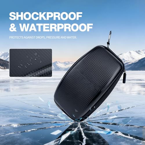 VOZAPOW Protective Goggles Case, Shockproof & Water Resistant Portable Ski Goggles Box, Big Large Hard Case Fits Most Goggles - Image 2