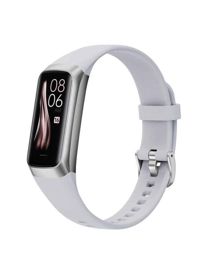 UMEGET Fitness Tracker,1.1 Inch Color AMOLED Screen Smart Watch,25 Sports Modes Heart Rate Sleep Tracker,7 Working Days,Magnet Charging,Thermistor Sensor Bracelet (Gray) - Image 1