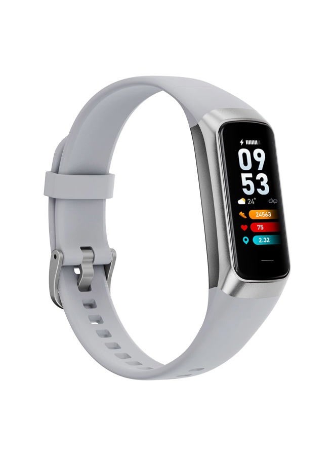 UMEGET Fitness Tracker,1.1 Inch Color AMOLED Screen Smart Watch,25 Sports Modes Heart Rate Sleep Tracker,7 Working Days,Magnet Charging,Thermistor Sensor Bracelet (Gray) - Image 4