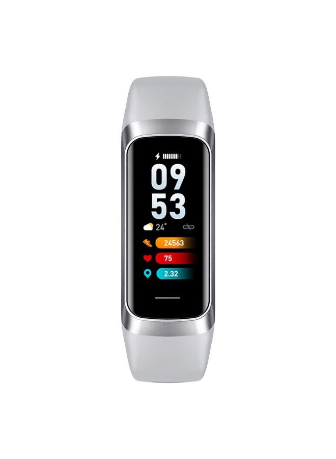 UMEGET Fitness Tracker,1.1 Inch Color AMOLED Screen Smart Watch,25 Sports Modes Heart Rate Sleep Tracker,7 Working Days,Magnet Charging,Thermistor Sensor Bracelet (Gray) - Image 3