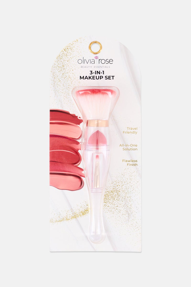 Olivia Rose 3 In 1 Makeup Set, Red - Image 1