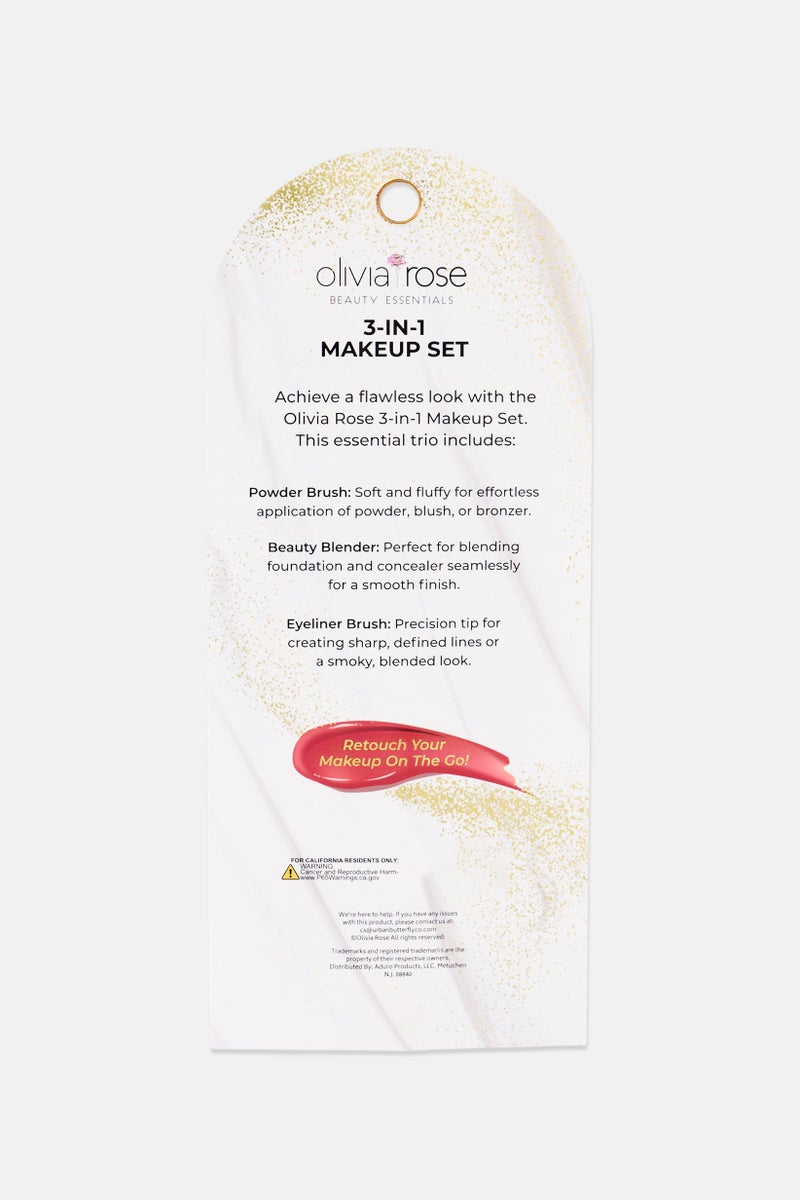 Olivia Rose 3 In 1 Makeup Set, Red - Image 2