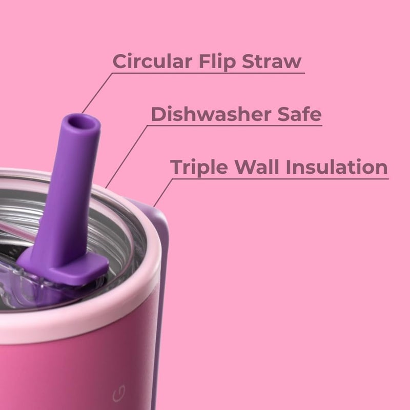 HydroJug Traveler - Modern 40 oz Tumbler with Handle & Simple Flip Straw - Car Cup Holder Friendly, Leak Resistant Water Bottle-Reusable Insulated Stainless Steel & Rubber Base - Gifts for Women & Men - Image 2