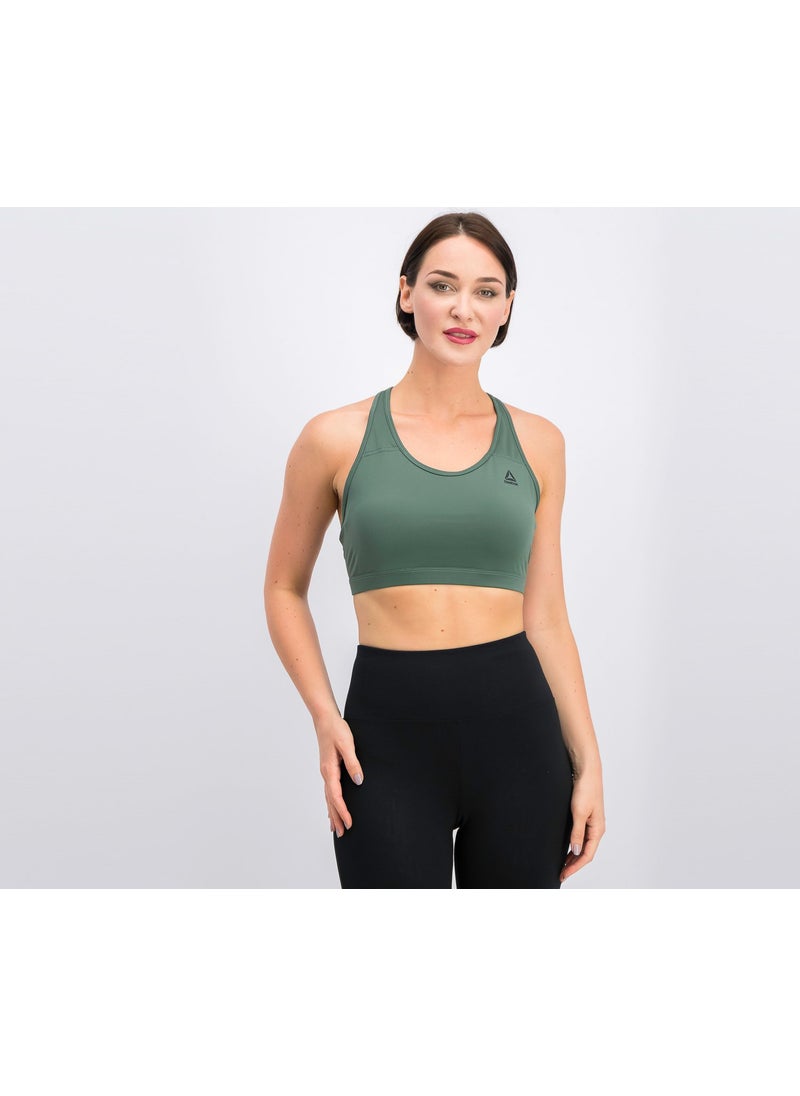 Reebok Sport Workout Ready Racerback Bra, Green  - Image 1