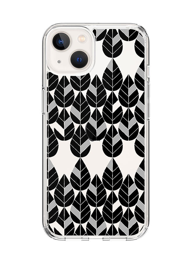 Stylizedd Classic Clear Case for Apple iPhone 15 Hybrid Soft Case Flexible Edges Anti Drop TPU PC Gel Thin Transparent Cover [ Designed for Apple iPhone 15 ] - Teardrop Leaves  - Image 1