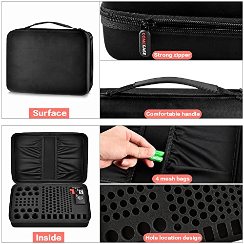Comecase Hard Battery Organizer Storage Box, Carrying Case Bag Holder - Holds 148 Batteries AA AAA C D 9V - with Battery Tester BT-168 (Batteries are Not Included) - Image 2