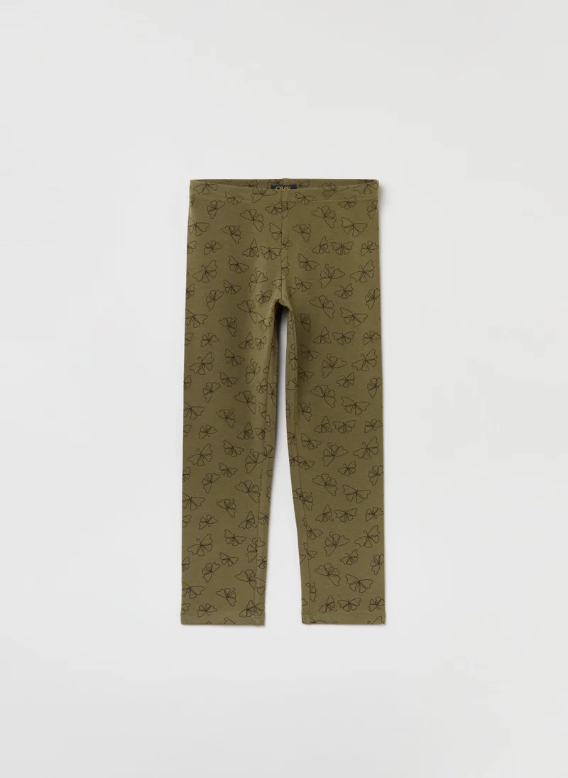 Ovs OVS Girls Bjutterfly Print Leggings
