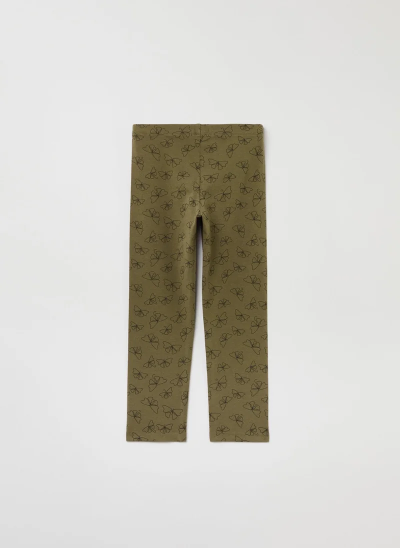 Ovs OVS Girls Bjutterfly Print Leggings