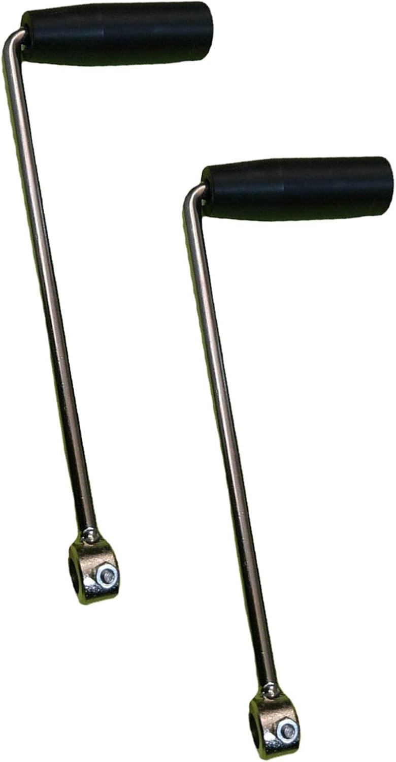 Kisangel Manual Generator Crank Handle 2pcs Set – Hand Operated Power Generator Accessory with Sturdy Grip for Outdoor Emergency Use and Trailer Jack Replacement - Image 1