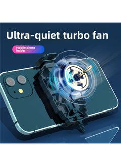 Beauenty E-sports Wireless Mobile Phone Cooling Back Clip Refrigeration Cooling Artifact Air-cooled Game Chicken Mute For Apple Android-Color:G6 【Black】 Air-cooled Live  - Image 2