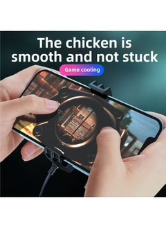 Beauenty E-sports Wireless Mobile Phone Cooling Back Clip Refrigeration Cooling Artifact Air-cooled Game Chicken Mute For Apple Android-Color:G6 【Black】 Air-cooled Live  - Image 3