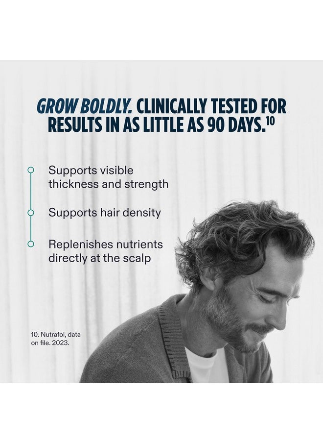 NUTRAFOL - Nutrafol Men's Hair Serum, Clinically Tested to Support Visibly Thicker Hair & Scalp Coverage, Lightweight & Non-Greasy, for Daily Use- 30mL, 1 Bottle - Image 1
