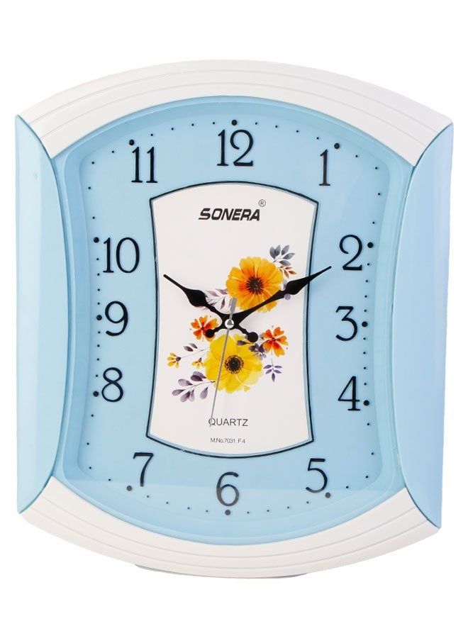 Sonera Wall Clock -7031-Analog -Quartz - Light Blue Color - Image 1