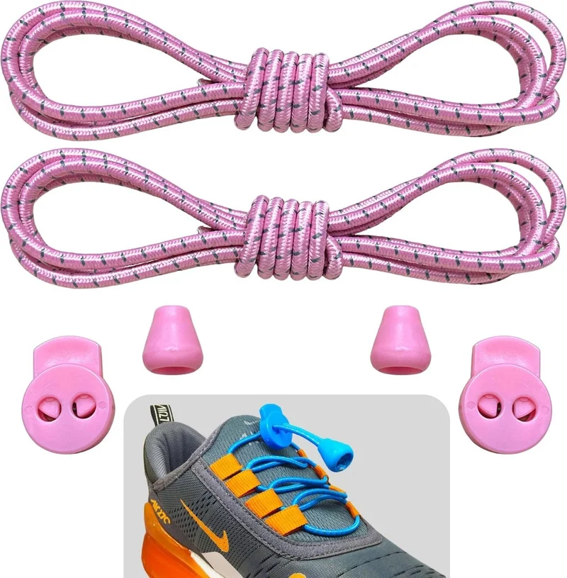 نيستور Round, Smart, Lock, Snap-on, Elastic Boots, Sneaker Laces, 100 Cm, 1 Pair