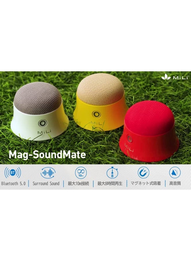 2-in-1 Mini MagSafe Bluetooth Speaker (3W) and Smartphone Desktop Stand, White - Image 2