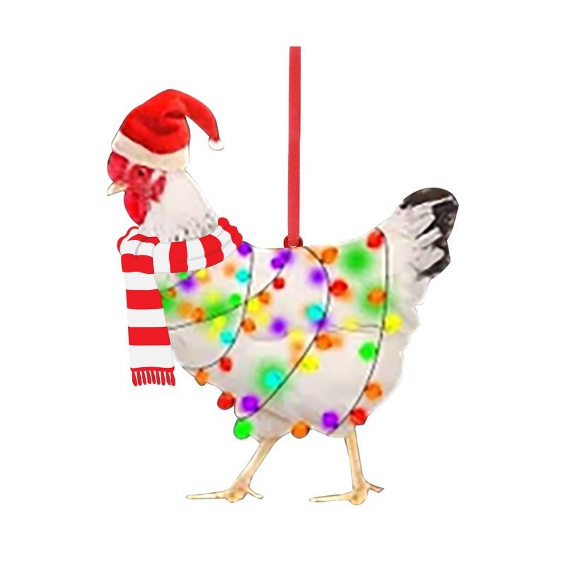 Christmas Pendant Car Pendant Flat Will Not Shine Creative Decorations Spot - Image 5