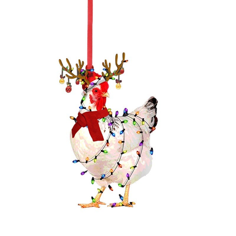 Christmas Pendant Car Pendant Flat Will Not Shine Creative Decorations Spot - Image 4