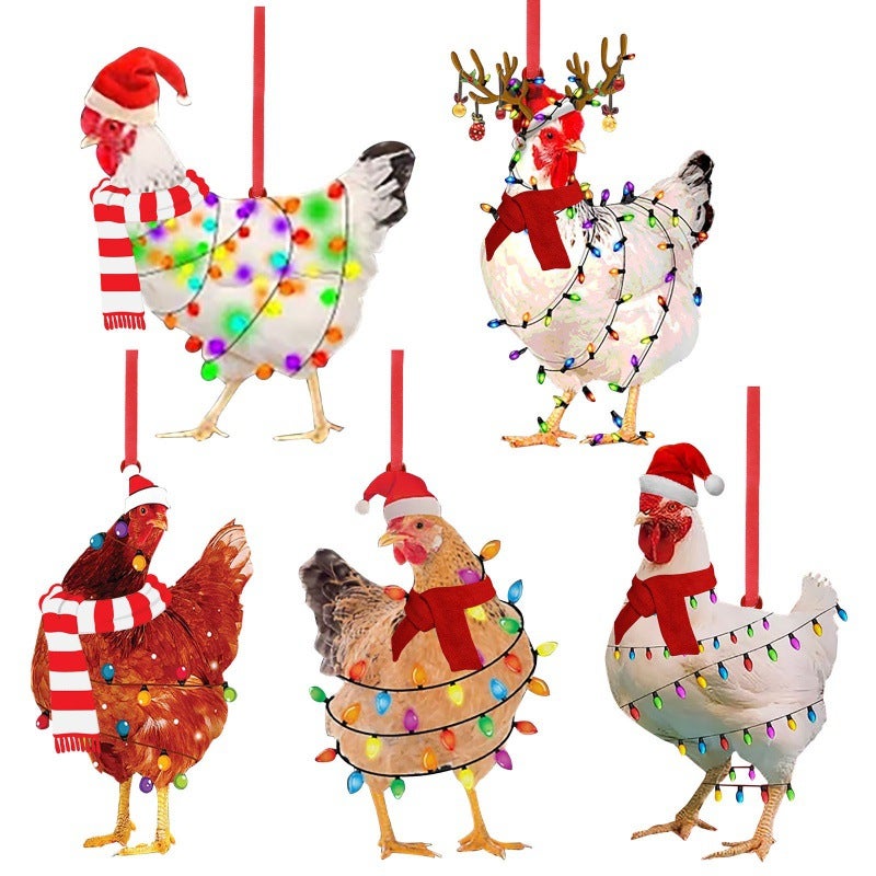 Christmas Pendant Car Pendant Flat Will Not Shine Creative Decorations Spot - Image 2