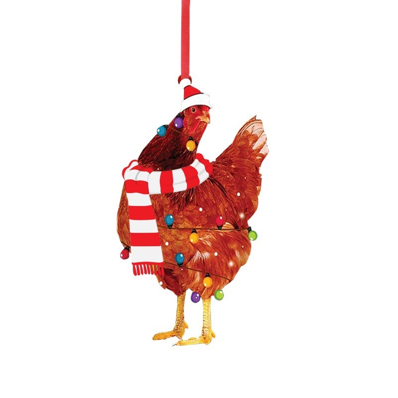 Christmas Pendant Car Pendant Flat Will Not Shine Creative Decorations Spot - Image 1