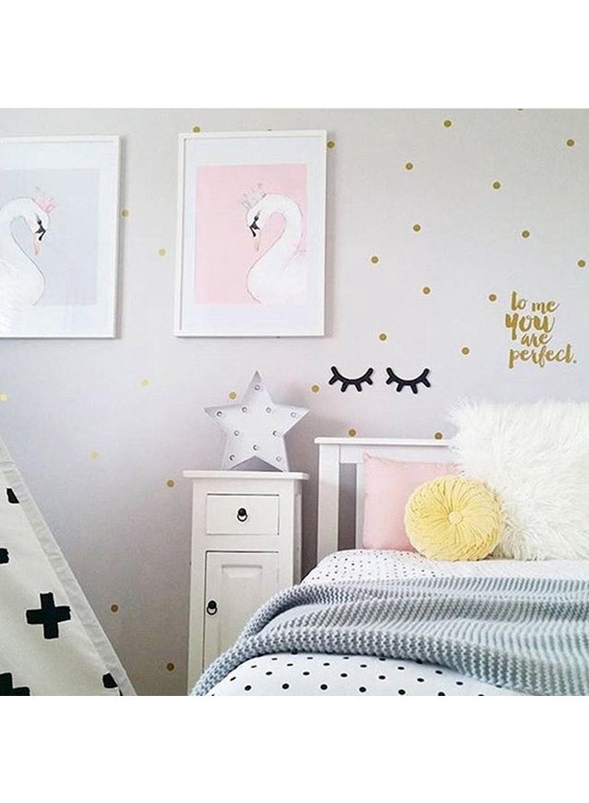 NIBEMINENT Nordic Wood Eyelashes Cartoon 3D Wall Sticker Multicolour 15 x 15cm - Image 3