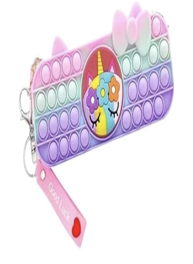 Returngifts - Combo of 8 Cute Pop-It Pencil Pouches for Girls | Birthday Return Gifts | Stationery Gifts for Christmas for Age 3-5,6 to10 | Gifts for kanjak Kanya | Mixed Designs - Image 3