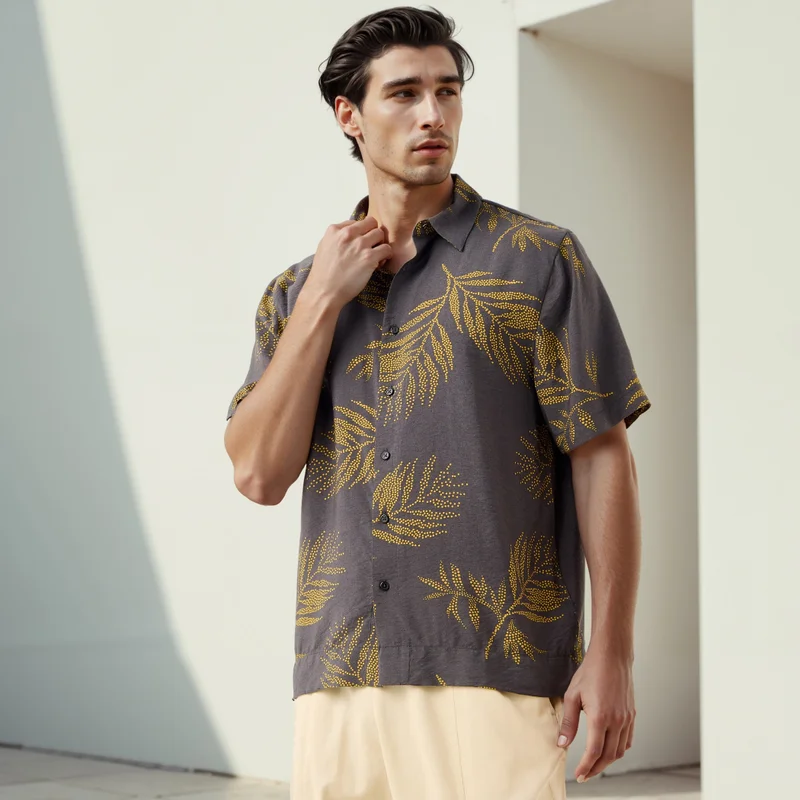 Iconic All-Over Leaf Print Shirt