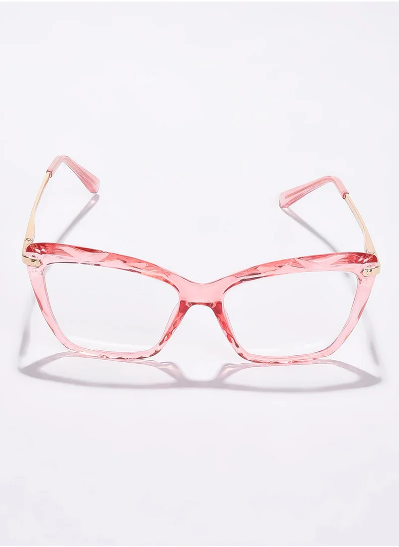 صوص هاوت Clear Lens Pink Butterfly Sunglasses