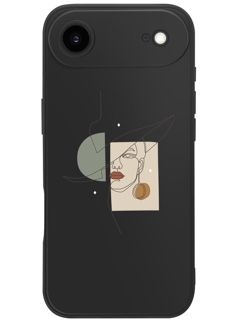 Theodor Protective Slim Fit Case Liquid Silicone Cover with Full Body Protection Anti-Scratch Shockproof Case For Apple iPhone 17 Air (Black) Women in Style - White - Image 1