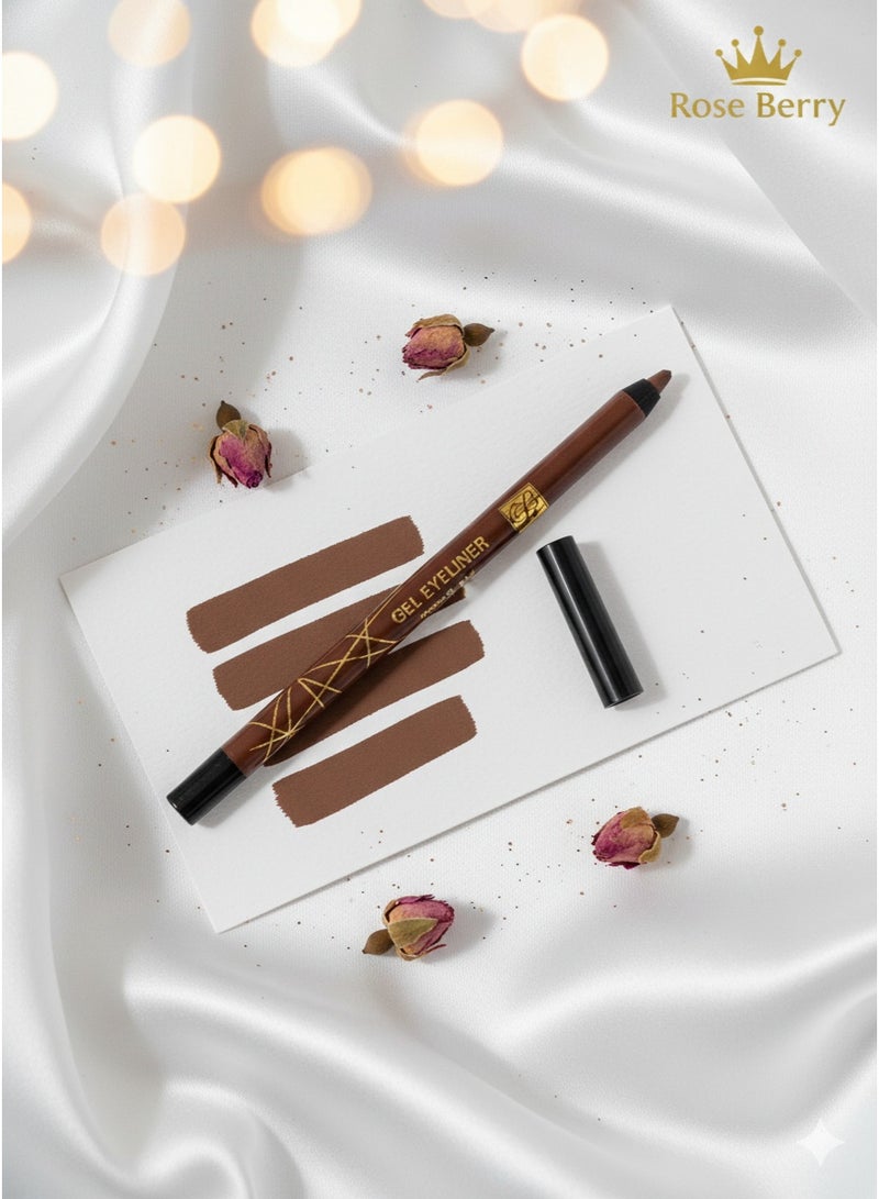 روز بيري قلم آيلاينر جِل  (Gel Eye Liner) - رقم 111 بني مطفي (Matt Brown) - مقاوم للماء ويدوم طويلاً - تركيبة كريمية للرسم والتحديد - مثالي للكحل - Image 1