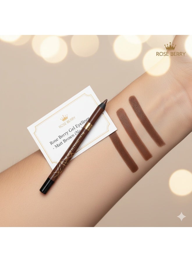 روز بيري قلم آيلاينر جِل  (Gel Eye Liner) - رقم 111 بني مطفي (Matt Brown) - مقاوم للماء ويدوم طويلاً - تركيبة كريمية للرسم والتحديد - مثالي للكحل - Image 5