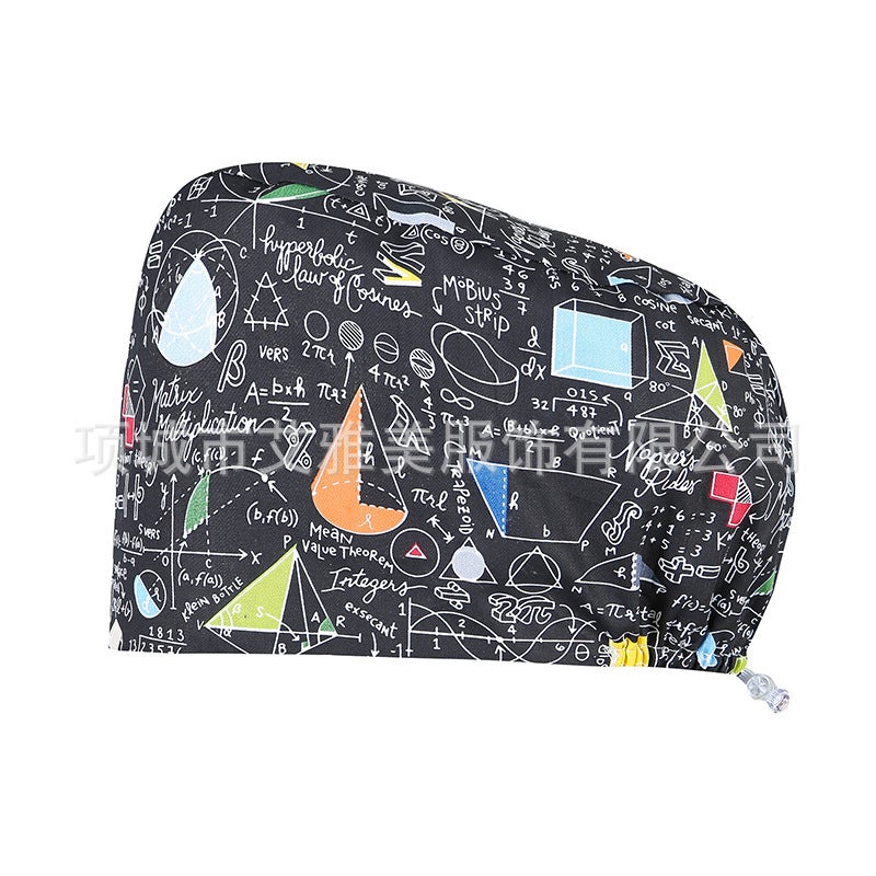 Surgical Cap Women'S Cotton Adjustable Breathable Cartoon Printed Pattern Operating Room Clinic Work Oral Dental Hat - Image 1