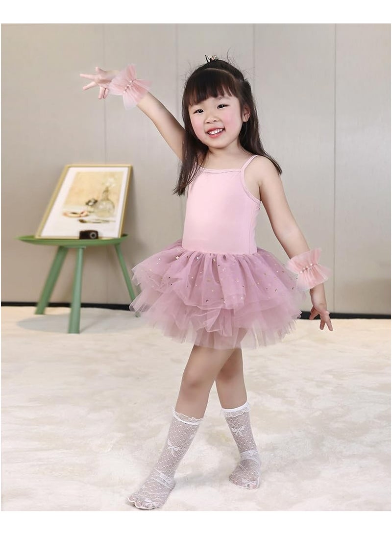CMGTYYD Toddler Girls Ballet Dress Toddler Dance Leotard Tutu with Shiny Tulle Ballerina Costume 110CM - Image 4