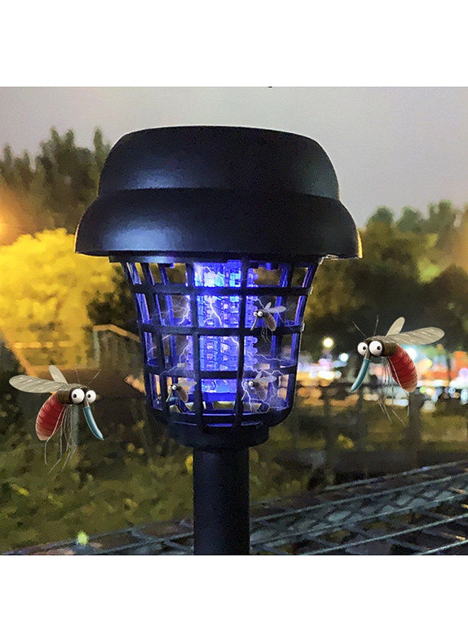 Generic - Solar Powered Bug Zapper Light Electronic LED Landscape Spotlights Pest Insect Mosquito Killer Lamp 2-in-1 Waterproof Fly Pests Catcher Light Outdoor Garden Lawn - Image 1