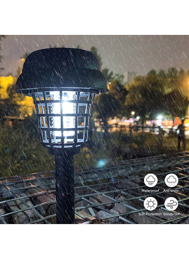 Generic - Solar Powered Bug Zapper Light Electronic LED Landscape Spotlights Pest Insect Mosquito Killer Lamp 2-in-1 Waterproof Fly Pests Catcher Light Outdoor Garden Lawn - Image 1