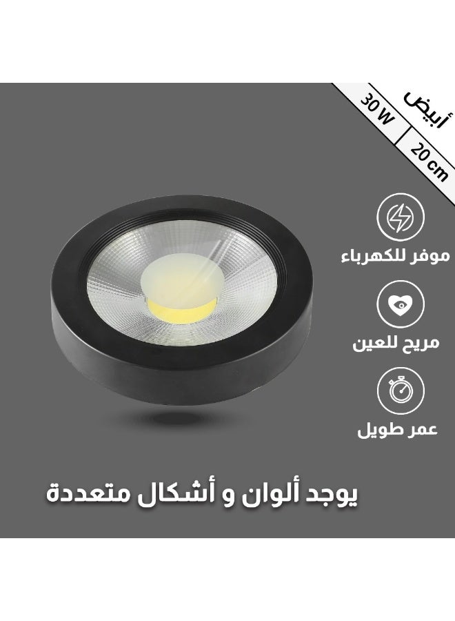 هامر لطش ظاهر اسود لون الانارة أبيض 30 واط  - Image 1