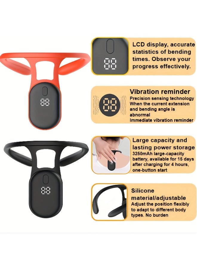 جهاز تدريب ذكي لتصحيح الوضع، جهاز استشعار الحركة، دعامة الكتف العلوي من الظهر، دعم الترقوة والصدر والظهر، تصحيح وضعية الظهر المعلق بدون حمالات، تذكير بالاهتزاز، عالمي للرجال والنساء - Image 3