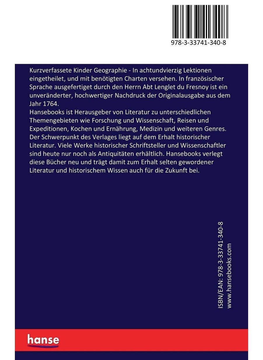 Kurzverfassete Kinder Geographie: In achtundvierzig Lektionen eingetheilet, und mit benötigten Charten versehen. In französischer Sprache ausgefertiget durch den Herrn Abt Lenglet du Fresnoy  - Image 2