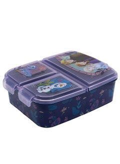 STOR 3-Compartment Frozen Theme BPA-Free Airtight Sandwich Box Blue and Purple 6.7 x 19.5 x 16.5 cm  - Image 4