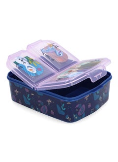 STOR 3-Compartment Frozen Theme BPA-Free Airtight Sandwich Box Blue and Purple 6.7 x 19.5 x 16.5 cm  - Image 2