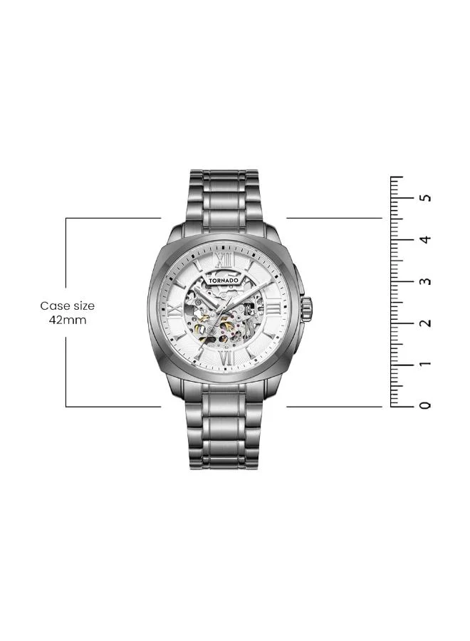 TORNADO Men's Stainless Steel Automatic Watch T7316-XBXW - 42 mm