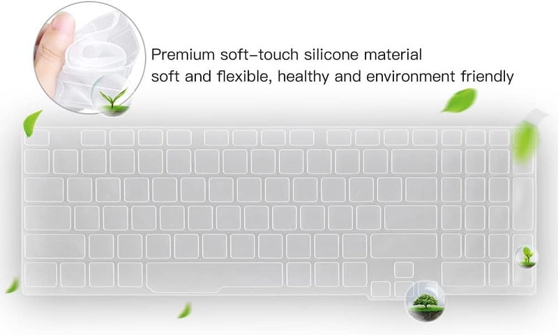 Saco Laptop Keyboard Protector Cover Compatible with 2023 2022 2021 ASUS TUF Gaming A15 F15 15.6 Inch |2023 2022 2021 ASUS TUF Gaming A17 F17 17.3 Inch Laptops - Transparent - Image 5