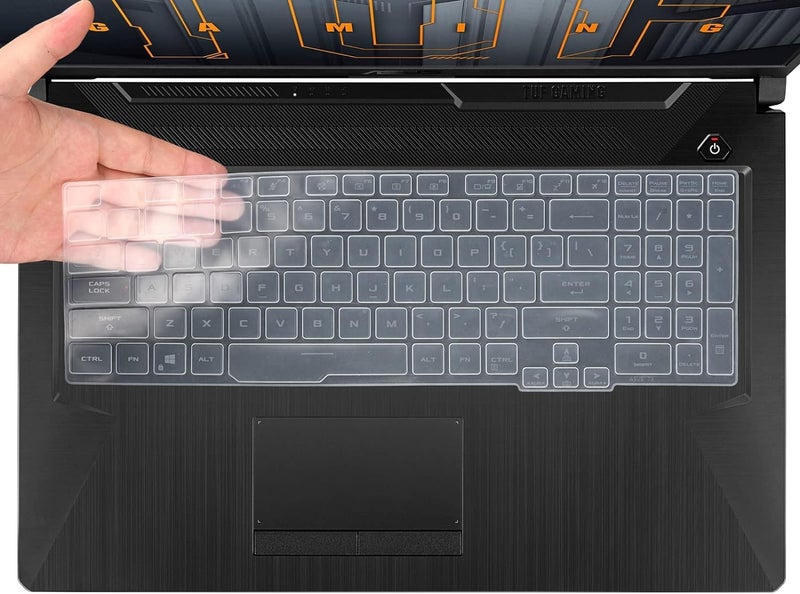 Saco Laptop Keyboard Protector Cover Compatible with 2023 2022 2021 ASUS TUF Gaming A15 F15 15.6 Inch |2023 2022 2021 ASUS TUF Gaming A17 F17 17.3 Inch Laptops - Transparent - Image 1