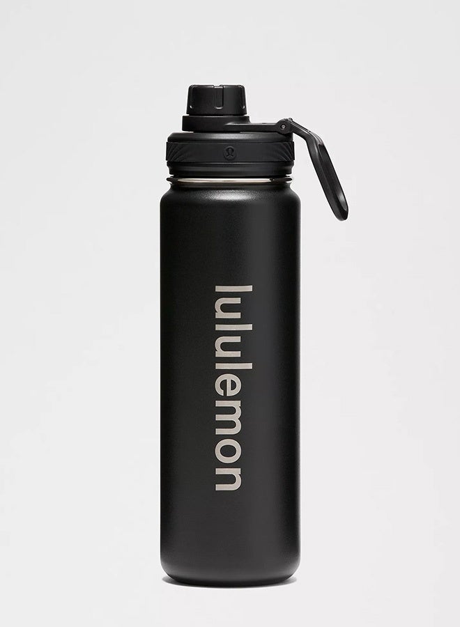 Lululemon 24oz Stainless Steel Back to Life Sport Water Bottles With Push-Pull Lid and Straw, BPA Free - Image 1