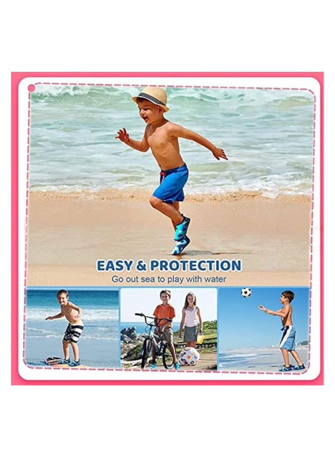 TOMSHOO Boys Water Shoes Girls Beach Socks for Kids Toddler Baby Barefoot Swim Socks, Quick-Dry Non-Slip Aqua Water Sport Shoes for Swimming Pool Water Park Beach - Image 2