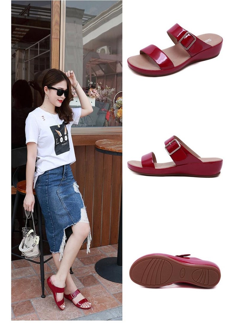 NIBEMINENT Slippers for Women's  Summer Lightweight Home Sandals Super Soft and Comfortable Thick Soled Travel Slippers - Image 4